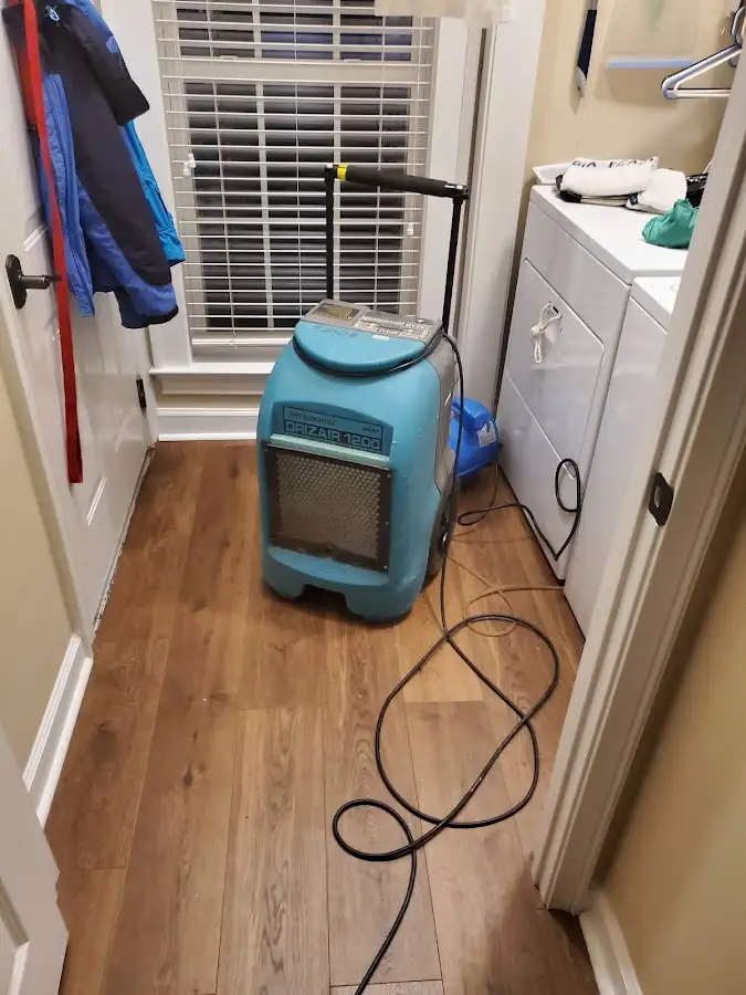 Commercial dehumidifier deployed for Flood Damage Cleanup in Davison